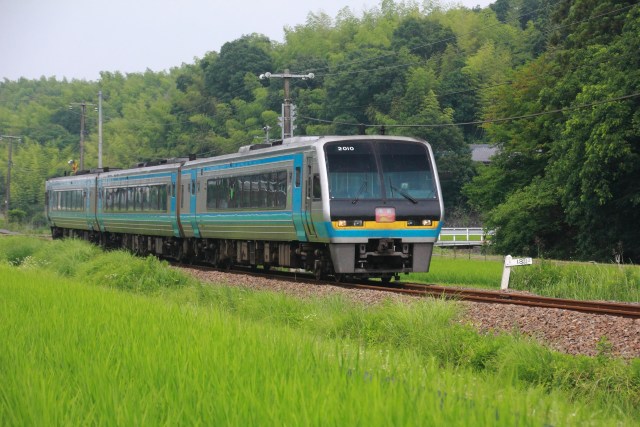 水田を走る南風