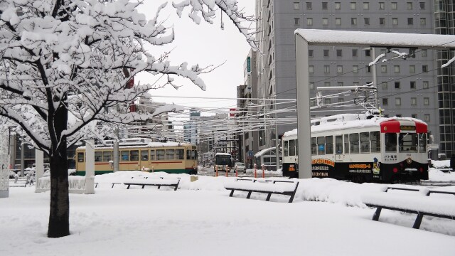 冬の富山市電