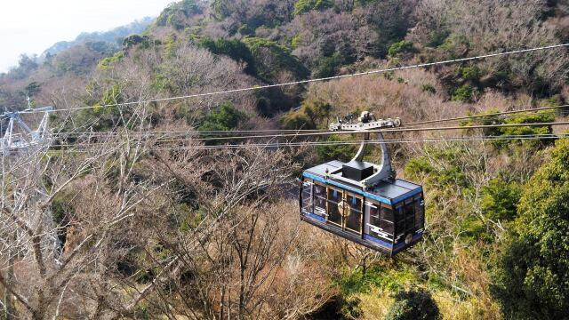 久能山のロープウェイ