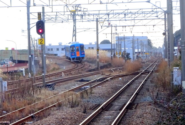 鹿児島本線から分かれる甘木鉄道